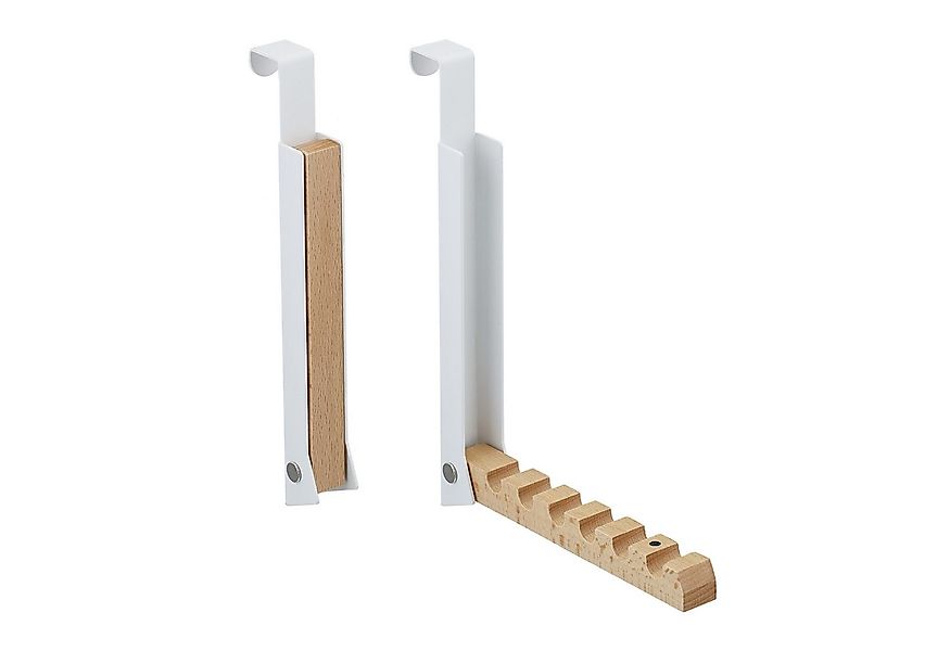 relaxdays Türhaken Klappbare Türgarderobe 2er Set, Türen, (2-St), weiß günstig online kaufen