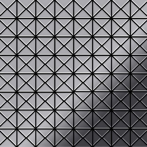 ALLOY Mosaik Fliese Massiv Metall Edelstahl Hochglänzend Grau 1,6mm Stark D günstig online kaufen