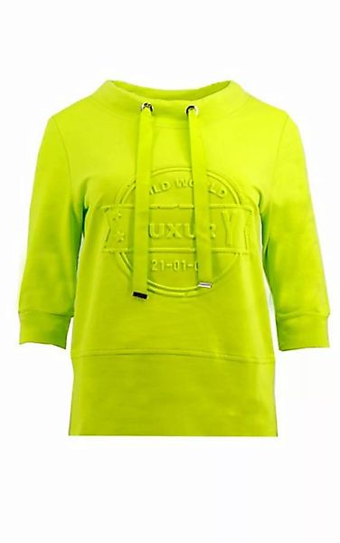 Passioni Sweatshirt Lime farbiger Sweatshirt mit 3/4 Ärmeln und Luxury Schr günstig online kaufen