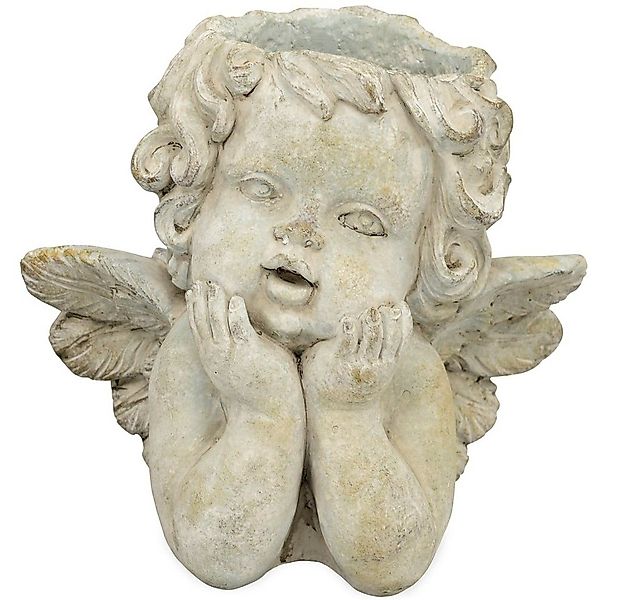 matches21 HOME & HOBBY Blumentopf Engel Grabschmuck Pflanzgefäß Zement crem günstig online kaufen