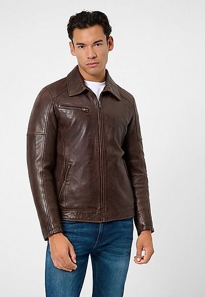 RICANO Lederjacke Claude Lamm-Nappa Lederjacke mit Polokragen günstig online kaufen