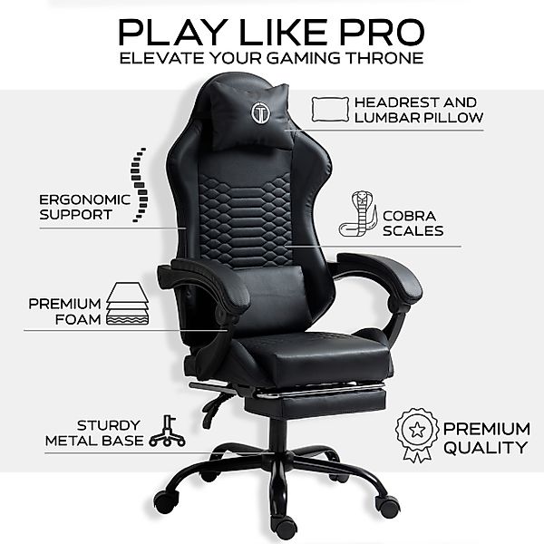 TITANO Gaming-Stuhl COBRA (Ergonomischer Bürostuhl mit günstig online kaufen