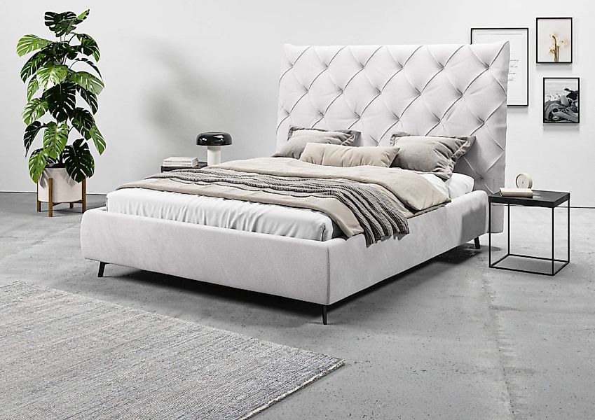 Home affaire Polsterbett "Maxime, in 4 Breiten bis 200cm, auch in Leder" Ko günstig online kaufen