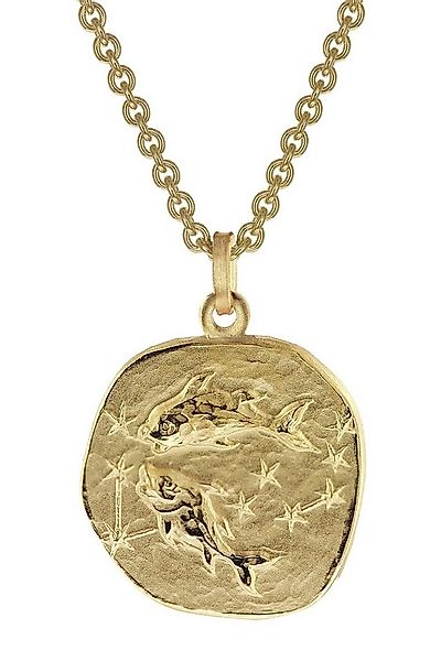 trendor Kette mit Anhänger Fische Ø 20 mm Gold auf Silber günstig online kaufen