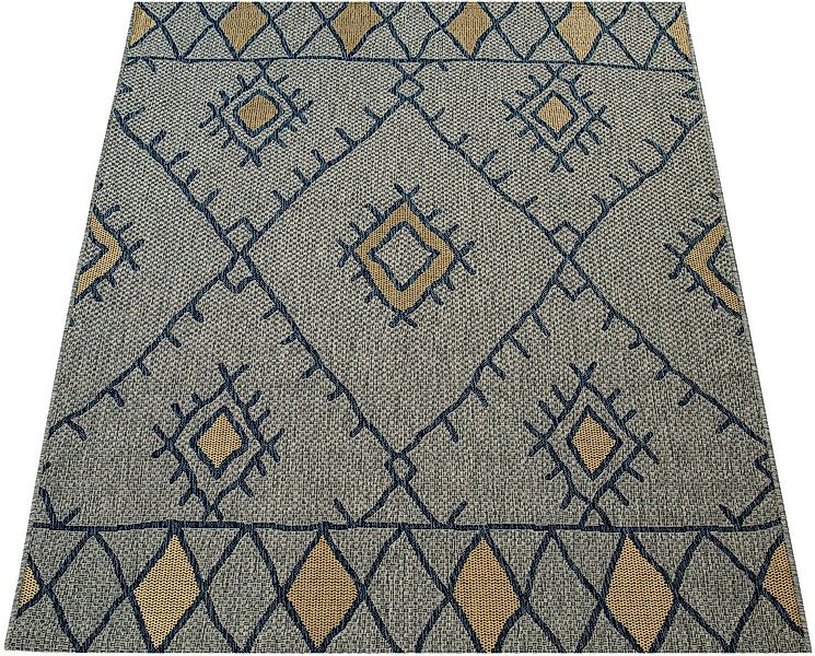 Paco Home Teppich Kuba 124, rechteckig, Höhe: 4 mm, Flachgewebe, Rauten Des günstig online kaufen