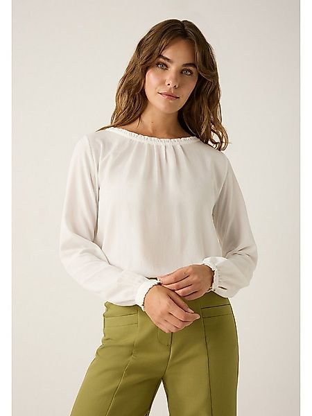 MORE&MORE Langarmbluse Materialmix- Blusenshirt günstig online kaufen