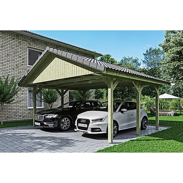 Satteldach-Carport Wallgau 620 x 500 cm Dachlattung günstig online kaufen