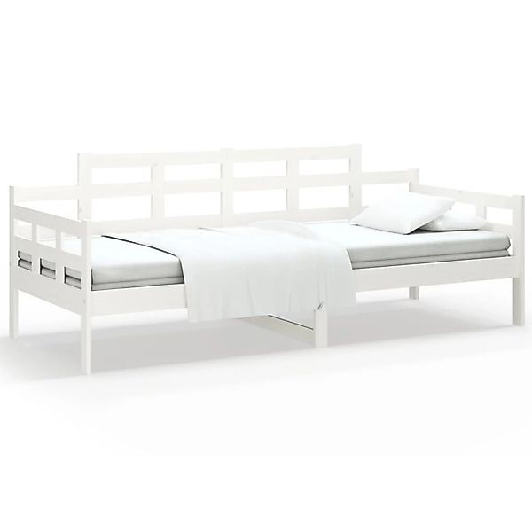 vidaXL Bett, Tagesbett Weiß Massivholz Kiefer 90x190 cm günstig online kaufen