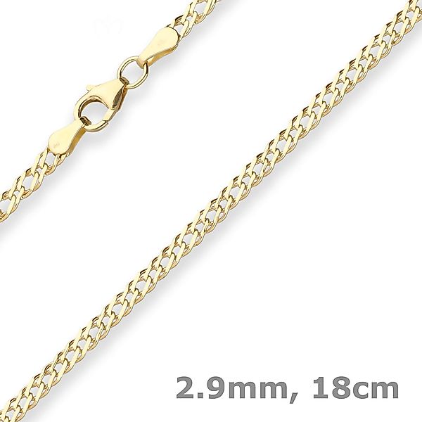 Schmuck Krone Goldarmband 2,9mm Armband Zwillingspanzerkette günstig online kaufen
