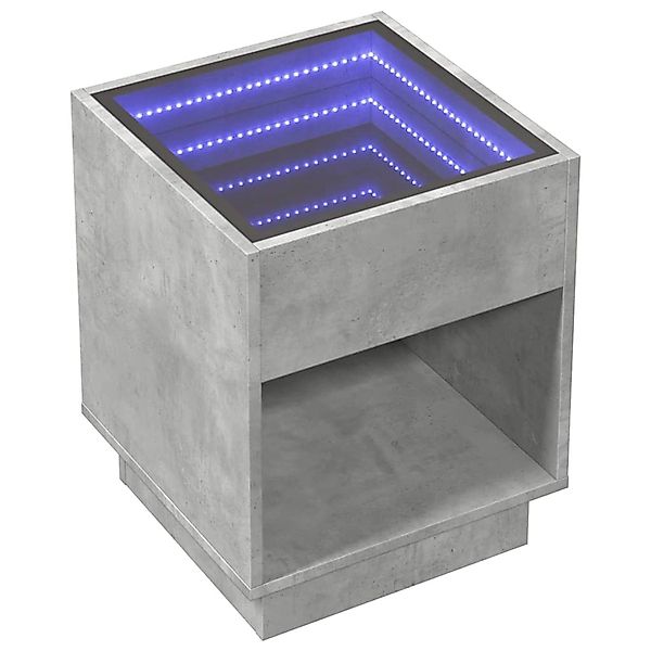 vidaXL Couchtisch mit Infinity-LED Betongrau 40x40x50 cm 847647 günstig online kaufen