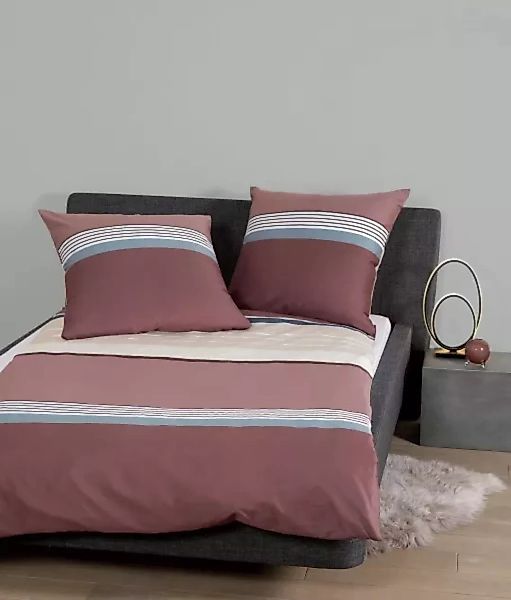 Janine Janine Mako-Satin Bettwäsche J.D. 87066 burgund rosé Größe:  135x200 günstig online kaufen