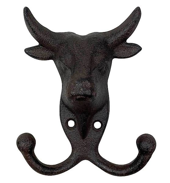 Garderobenhaken Kuh Kleiderhaken Rind Doppelt Gusseisen Braun Antik-Stil Vi günstig online kaufen