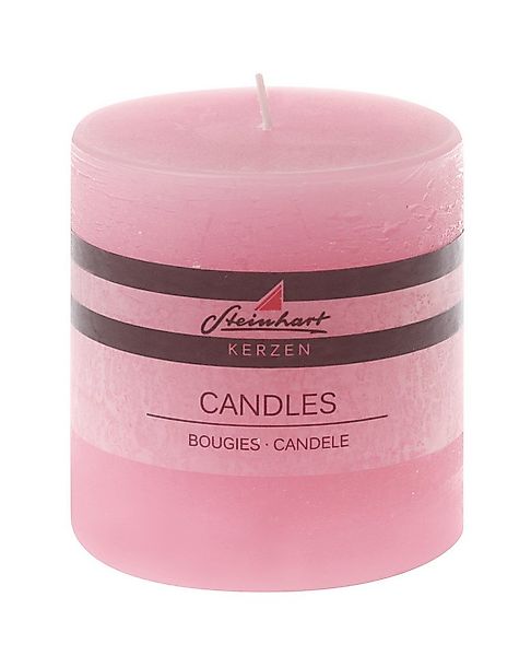 Steinhart Kerzen Rustic-Kerze Stumpenkerze "Raureif" Rosa 100/98 mm günstig online kaufen