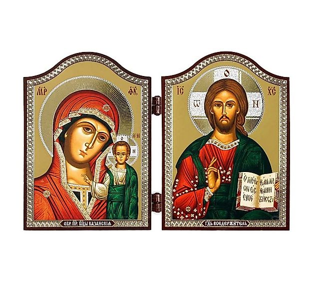 NKlaus Holzbild 1449 Gm Von Kazan & Jesus Christus Ikone Diptychon, Triptyc günstig online kaufen