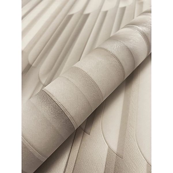 Newroom Vliestapete Morici Hellgrau Grafik Modern Strukturiert FSC® günstig online kaufen