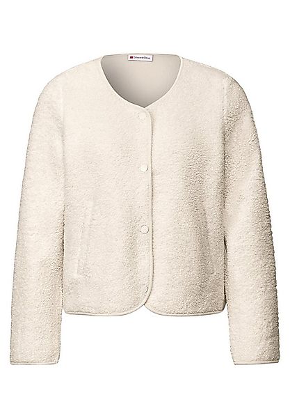 STREET ONE Langarmshirt Teddy Jacke mit Knopfleiste günstig online kaufen