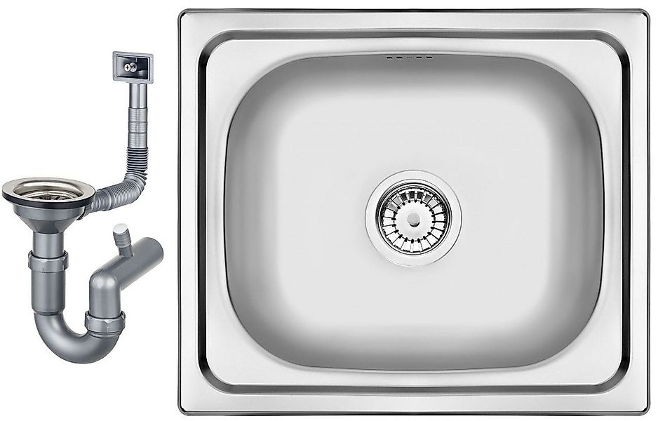 Faizee Möbel Edelstahlspüle Edelstahl Einbauspüle 50 x40 cm – Stilvoll, Pra günstig online kaufen