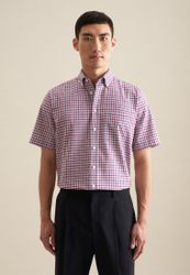 seidensticker Businesshemd "Regular" Regular Kurzarm Button-Down-Kragen Kar günstig online kaufen