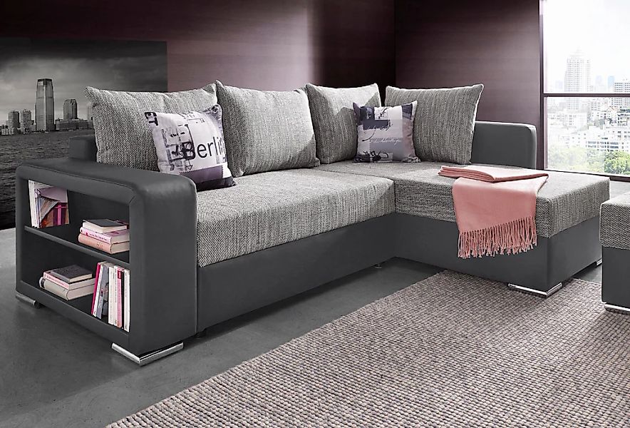 COLLECTION AB Ecksofa "John L-Form", mit Bettfunktion, Bettkasten und integ günstig online kaufen