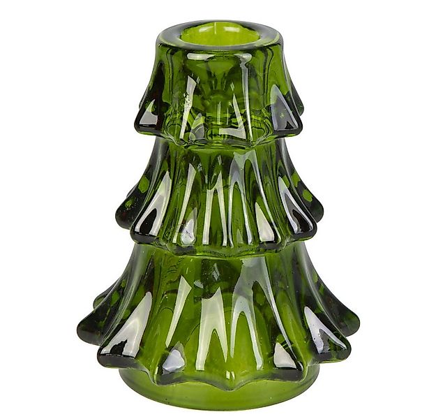 MICA Teelichthalter Kerzenhalter - Tanne grün - ca. 9 x 11 cm günstig online kaufen