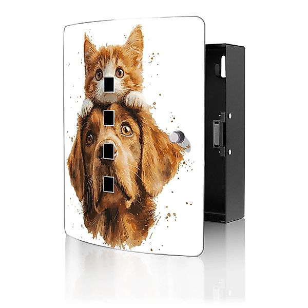 Banjado Design Schlüsselkasten Aus Edelstahl Für 10 Schlüssel 24x21,5x7cm M günstig online kaufen