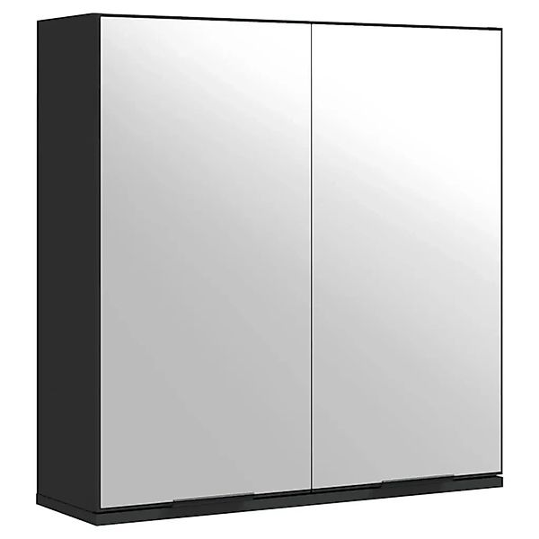 vidaXL Spiegelschrank Schwarz 64x20x67 cm Holzwerkstoff 833560 günstig online kaufen