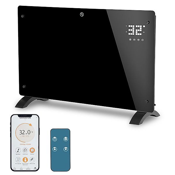 Clanmacy Heizlüfter Heizgerät, 2000 W, Glaskonvektor günstig online kaufen