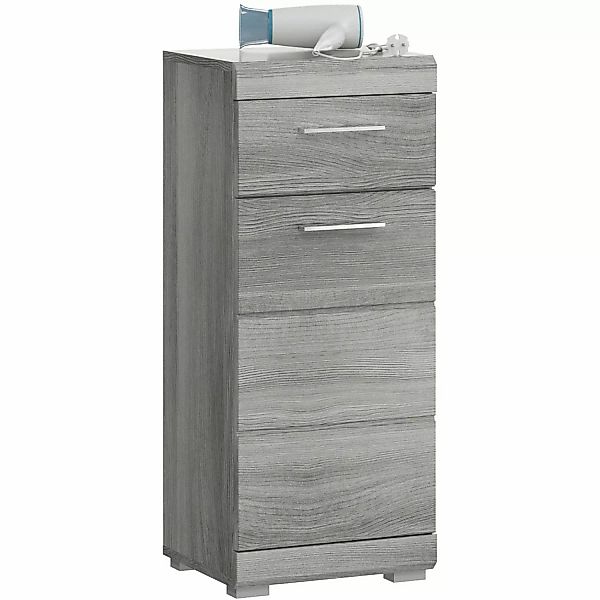 xonox.home Hochschrank in Rauchsilber - 37x88x31cm (BxHxT) günstig online kaufen