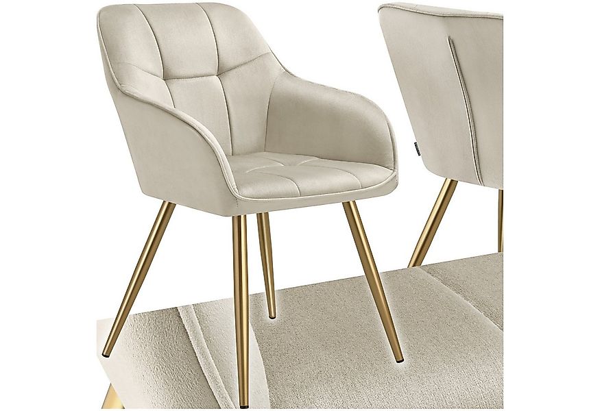 tectake Esszimmerstuhl Stuhl Marilyn, Samtoptik, gesteppt (Set, 1 St), Extr günstig online kaufen