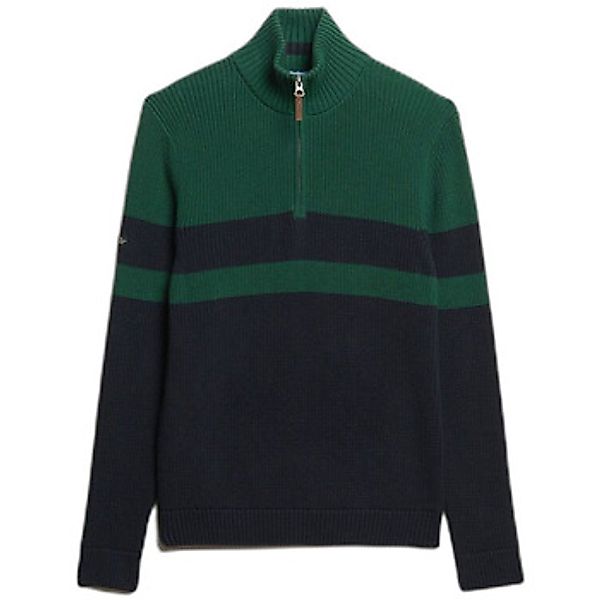 Superdry  Pullover Pull oversize rayé en coton à col zippé femme  Classic günstig online kaufen
