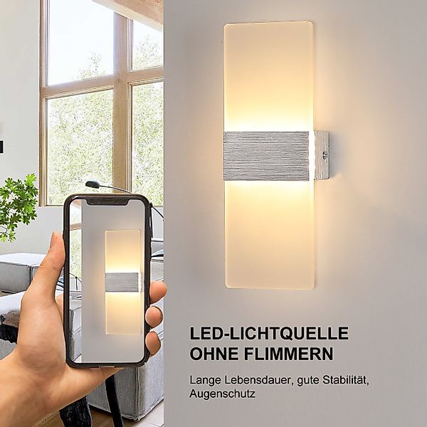 LETGOSPT LED Wandleuchte 12W Modern Wandleuchte günstig online kaufen