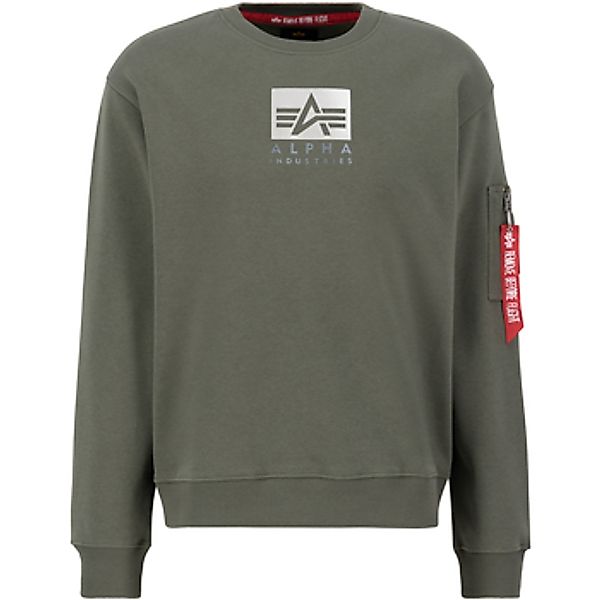 Alpha  Sweatshirt Satin Logo Sweater - dark olive günstig online kaufen