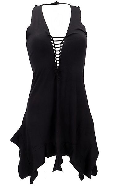 Guru-Shop Midikleid Pixi Minikleid, Goa Kleid - schwarz Festival, Ethno Sty günstig online kaufen
