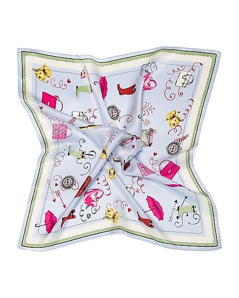 MayTree Seidentuch quadratisch,Big City Life 53x53 cm hellblau, Nickituch, günstig online kaufen