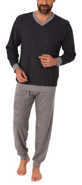 Normann Pyjama Herren Frottee Pyjama langarm günstig online kaufen