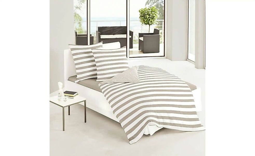 BIERBAUM Bettwäsche "Modern Stripes" 2 Stk. tlg. Mako-Satin, 100 % Baumwoll günstig online kaufen