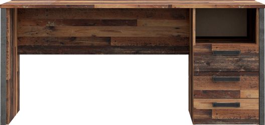 FORTE Schreibtisch "Clif" Computertisch mit Schubladen, Industriedesign, Br günstig online kaufen