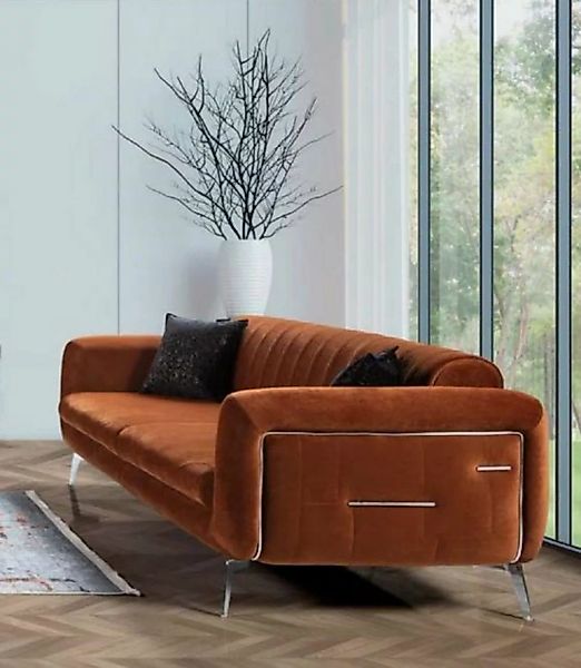 JVmoebel 3-Sitzer Braun Sofa Polster Dreisitzer Couchen Modern Design Neu, günstig online kaufen