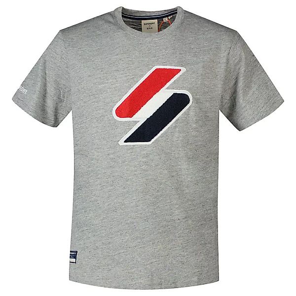 Superdry Code Logo Che Kurzarm T-shirt M Grey Slub Grindle günstig online kaufen