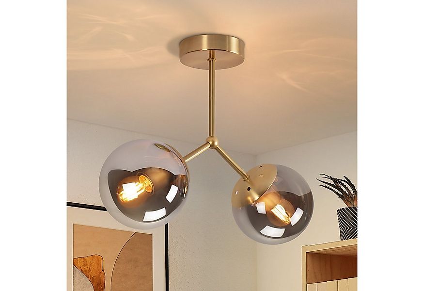 Nettlife Deckenleuchte Glas Schwarz Vintage 3/5 flammig E27 Industrial Flur günstig online kaufen