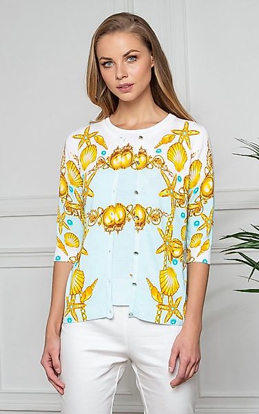 Passioni 2-in-1-Strickjacke Twinset mit Muschelprint günstig online kaufen