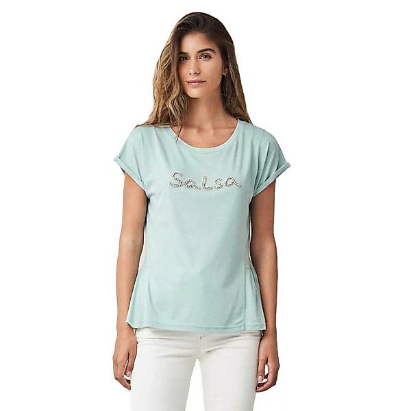 Salsa Jeans Branding Sparkle Kurzarm-t-shirt XL Green günstig online kaufen