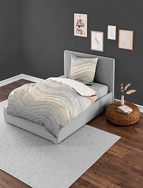 BIERBAUM Bettwäsche "4061" 2 Stk. tlg. Mako-Satin, 100 % Baumwolle, pflegel günstig online kaufen