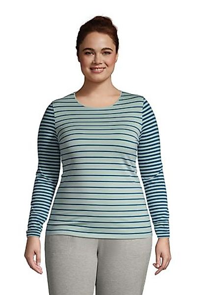 Shirt aus Baumwoll/Modalmix Gestreift in großen Größen, Damen, Größe: 48-50 günstig online kaufen