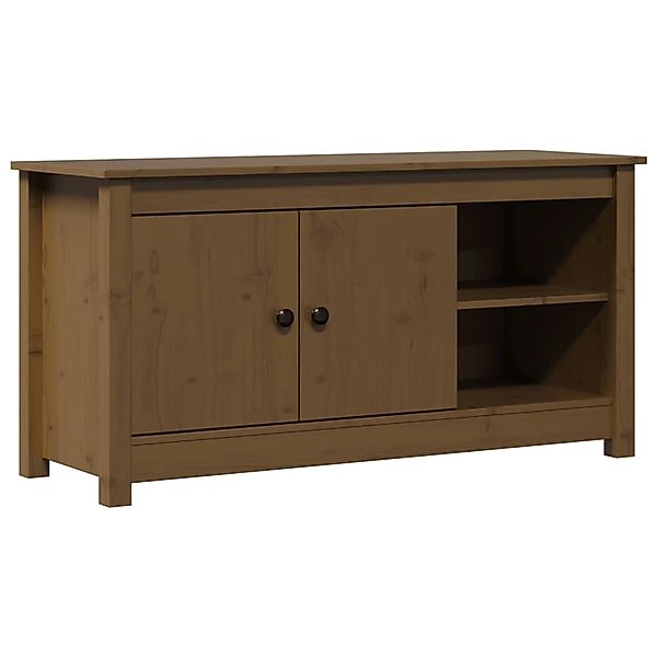 vidaXL TV-Schrank Honigbraun 103x36,5x52 cm Massivholz Kiefür  Modell 2 günstig online kaufen