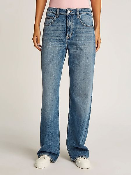Tommy Jeans "Mia Mid Rise Relaxed Straight" mit Strass-Steinen günstig online kaufen