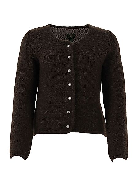 OS Trachten Strickjacke Forivo tailliert, Rundhalsausschnitt, günstig online kaufen