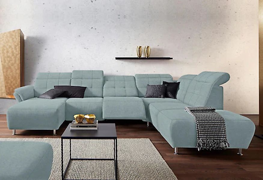 Home affaire Wohnlandschaft »Manhattan U-Form« 2 Sitze mit elektrischer Rel günstig online kaufen