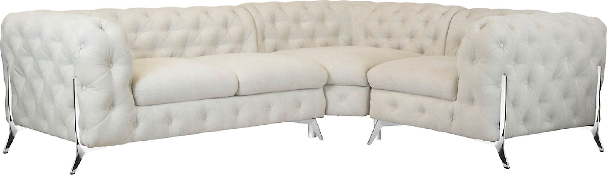 Home affaire Chesterfield-Sofa "Amaury L-Form" moderne Chersterfield-Optik, günstig online kaufen