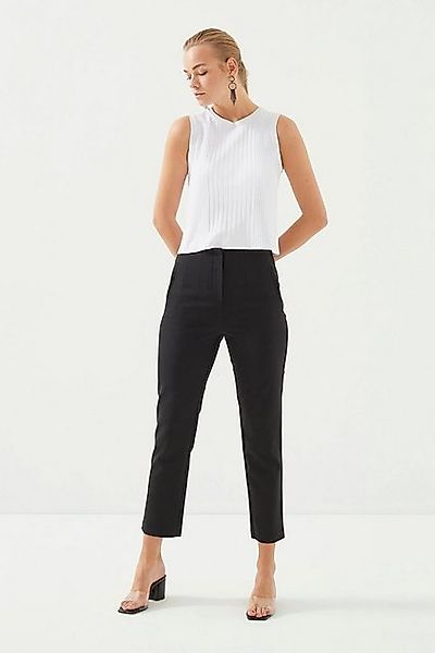 Just Like You Anzughose Schwarze Hose mit hoher Taille günstig online kaufen